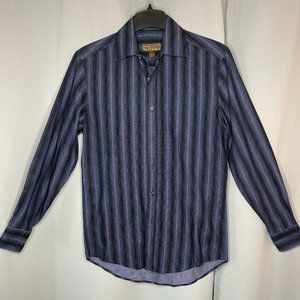 Pronto Uomo Blue Men's Small Button-Down